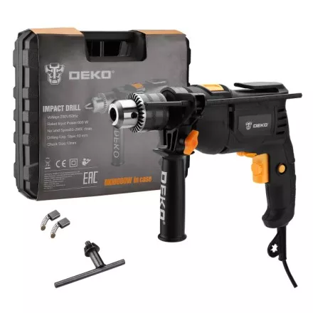 Дрель ударная DEKO DKID600W, 063-4126, в кейсе купить в Магнитогорске