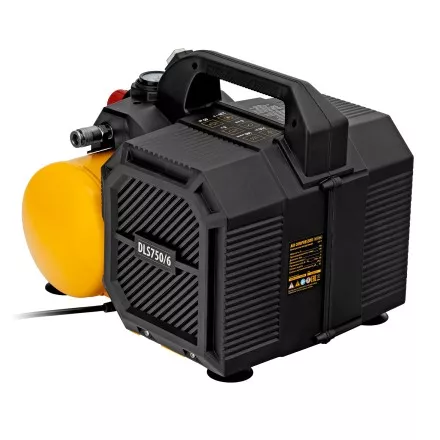 Компрессор Denzel DLS750/6 58019 безмасляный малошумный 750 Вт, 140 л/мин,ресивер 6 л купить в Магнитогорске