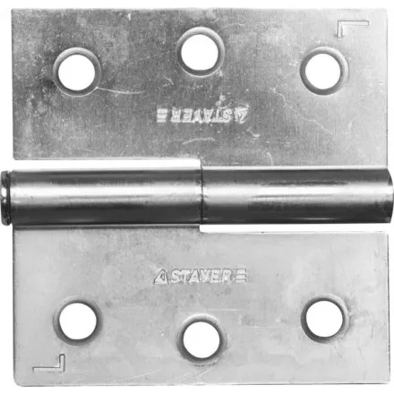 Петля дверная STAYER &quot;MASTER&quot; разъемная, цвет белый цинк, левая, 75мм 37613-75-1L купить в Магнитогорске