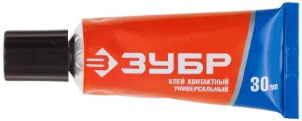 Клей ЗУБР контактный универсальный, в тубе, 30 мл 41924 купить в Магнитогорске