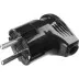 Вилка MAXElectro электрическая, 16А/220В, угловая, с заземлением, черная, STAYER 55161-B купить в Магнитогорске