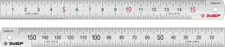 ЗУБР Про-15, длина 0.15 м, усиленная нержавеющая линейка, Профессионал (34280-015) купить в Магнитогорске