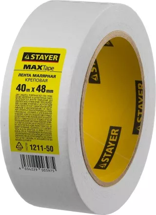Малярная лента STAYER &quot;MASTER&quot;, креповая, 48мм х 40м 1211-50 купить в Магнитогорске