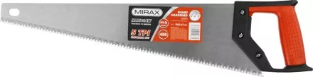 Ножовка по дереву (пила) MIRAX Universal 450 мм, 5 TPI, рез вдоль и поперек волокон, для крупных и средних заготовок 1502-47_z01 купить в Магнитогорске