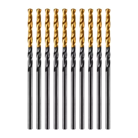 Сверло по металлу, 2 мм, HSS-Tin, Golden Tip, 10 шт. Denzel 717203 купить в Магнитогорске