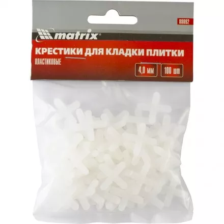 Крестики 4 мм для кладки плитки 100 штук MATRIX артикул 88092 купить в Магнитогорске