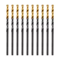 Сверло по металлу, 2,5 мм, HSS-Tin, Golden Tip, 10 шт. Denzel 717204