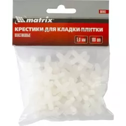 Крестики 5 мм для кладки плитки 100 штук MATRIX артикул 88093