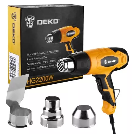 Фен строительный DEKO HG2200W, 063-4200 купить в Магнитогорске