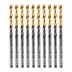 Сверло по металлу, 3 мм, HSS-Tin, Golden Tip, 10 шт. Denzel 717205 купить в Магнитогорске