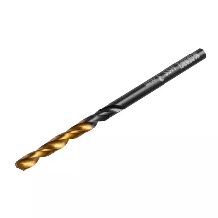 Сверло по металлу, 3 мм, HSS-Tin, Golden Tip, 10 шт. Denzel 717205 купить в Магнитогорске