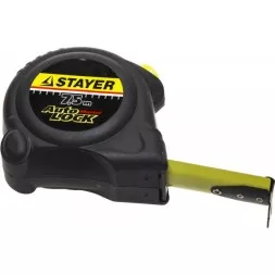 Рулетка STAYER &quot;MASTER&quot; &quot;AUTOLOCK&quot;, корпус с резиновым напылением, автостоп, 7,5мх25мм 2-34126-07-25_z01