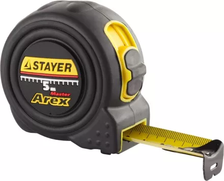 Рулетка STAYER &quot;PROFI&quot; &quot;AREX&quot;, двухкомпонентный противоударный корпус, упрочненное полотно, 5м/19мм 3410-05_z01 купить в Магнитогорске