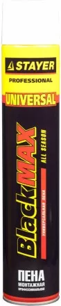 Пена &quot;BlackMAX&quot; монтажная, адаптерная, всесезонная, 750мл, STAYER 41133 купить в Магнитогорске