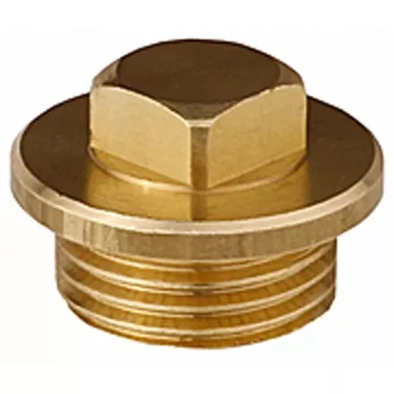 Заглушка GENERAL FITTINGS, 6-ти гранная головка с прижимной шайбой, никелированная латунь, наружная резьба, 1&quot; 51099-1 купить в Магнитогорске
