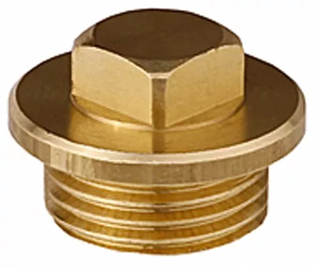 Заглушка GENERAL FITTINGS, 6-ти гранная головка с прижимной шайбой, никелированная латунь, наружная резьба, 1&quot; 51099-1 купить в Магнитогорске