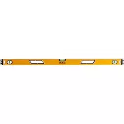Уровень JCB коробчатый, магнитный, 2 фрезерованные базовые поверхности, 3 ампулы, крашенный, с ручками, 0,5мм/м, 120см JBL005