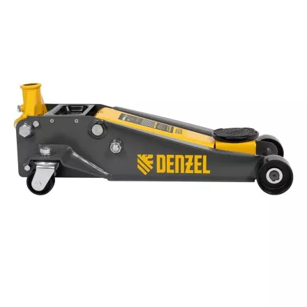 Домкрат гидравлический подкатной Denzel 51260, 3 т, 125-470 мм, быстрый подъем, проф. купить в Магнитогорске