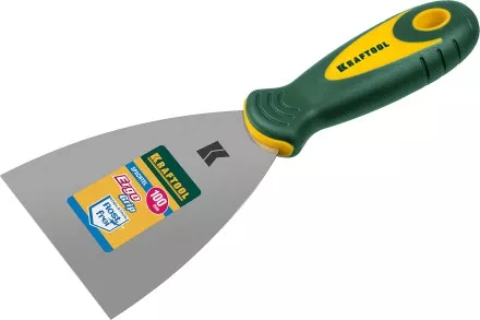 Шпательная лопатка KRAFTOOL с 2-компонент ручк, профилиров нержав полотно, 100мм 10035-100 купить в Магнитогорске