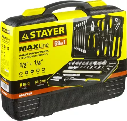 Набор слесарно-монтажного инструмента STAYER &quot;MASTER&quot;, 58 предметов 27760-H59 купить в Магнитогорске