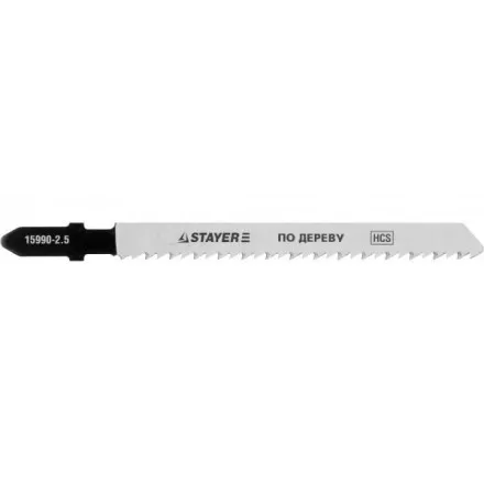 Полотна STAYER &quot;PROFI&quot;, T101B, для эл/лобзика, HCS, по дереву, ДСП, ДВП, EU-хвост., шаг 2,5мм, 75мм, 2шт 15990-2.5_z01 купить в Магнитогорске