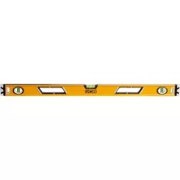 Уровень JCB коробчатый, магнитный, 2 фрезерованные базовые поверхности, 3 ампулы, крашенный, с ручками, 0,5мм/м, 90см JBL004