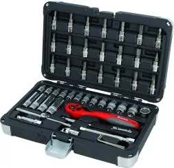 Набор инструмента, 1/4&quot;, Cr-V, S2, усиленный кейс, 47 предм  MATRIX PROFESSIONAL 13550