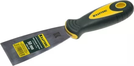 Шпательная лопатка KRAFTOOL с 2-компонент ручк, профилиров нержав полотно, 50мм 10035-050 купить в Магнитогорске