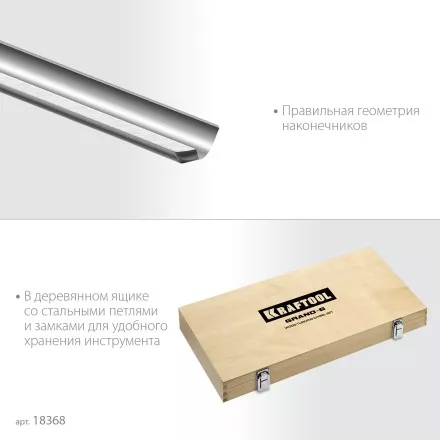 Набор профессиональных токарных резцов по дереву KRAFTOOL 18368 купить в Магнитогорске