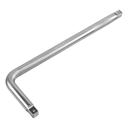 Вороток Г-образный, 450*150 мм, квадрат 3/4&quot;, CrV, матовый хром Denzel 14069 купить в Магнитогорске