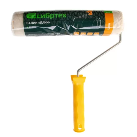 Валик "Лаки", 250 мм, ворс 5 мм, D - 48 мм, D ручки - 6 мм, велюр Сибртех 80239 купить в Магнитогорске
