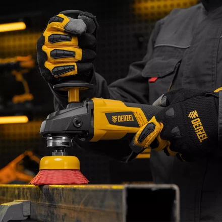 Щетка для УШМ, 75 мм, Чашка, нейлоновая щетина, М14, Denzel 74465 купить в Магнитогорске