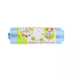 Пакеты для мусора 30 л 30 шт голубые Elfe 92704