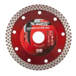 Диск алмазный отрезной сплошной 125 х 22,2 мм сухая резка MATRIX Professional 73124
