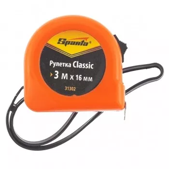 Рулетка Classic, 3 м х 16 мм, пластиковый корпус  SPARTA 31302 купить в Магнитогорске