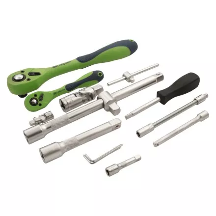 Набор инструментов 94 предмета, CrV, 1/2&quot;, 1/4&quot; Сибртех 13509 купить в Магнитогорске