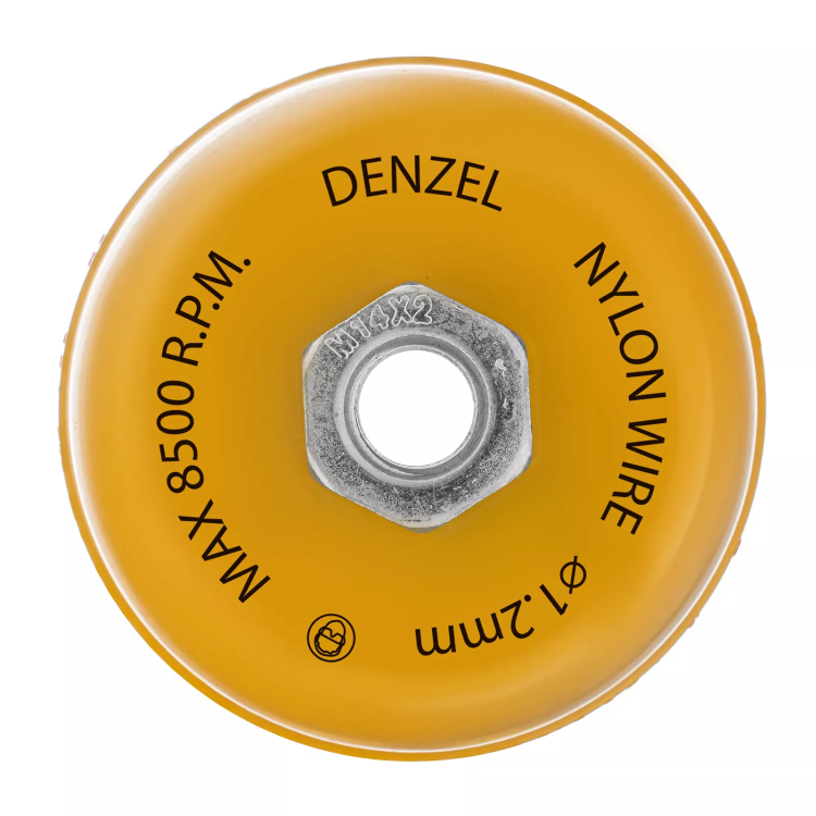 Щетка для УШМ Denzel, 100 мм, Чашка, нейлоновая щетина, М14, 74469 купить в Магнитогорске