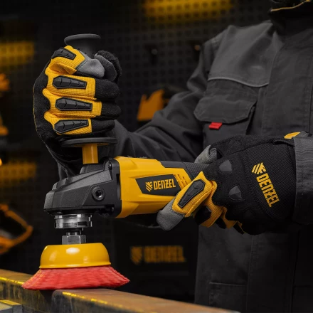 Щетка для УШМ Denzel, 100 мм, Чашка, нейлоновая щетина, М14, 74469 купить в Магнитогорске