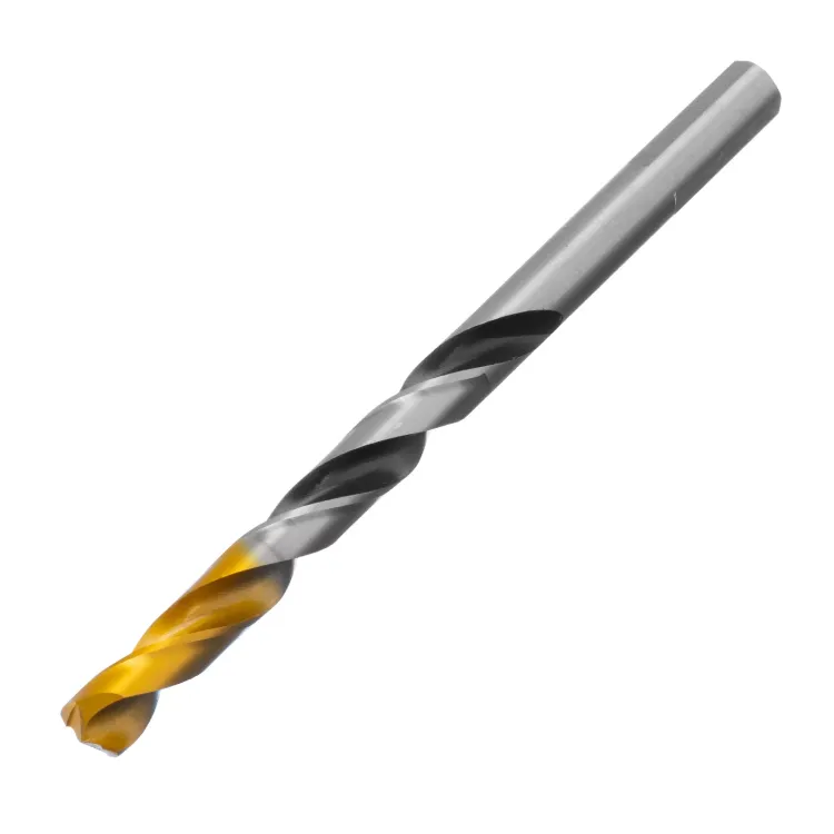 Сверло спиральное по металлу Denzel 8 x 117мм, Р6М5, Golden Tip, многогранная заточка, 718282 купить в Магнитогорске