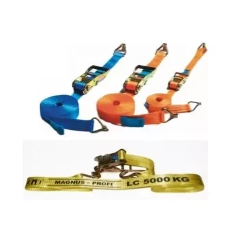 Ремни для стяжки груза Magnus-Profi р-н 6 тонн L=5 метра лента 80 мм с крюками купить в Магнитогорске