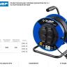 Удлинитель на катушке "ПВС 315", 50 м, 3500 Вт, 4 гнезда, IP44, ПВС 3х1,5 кв мм, ЗУБР 55081-50 купить в Магнитогорске