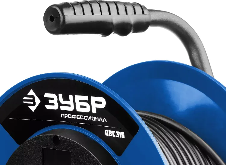Удлинитель на катушке "ПВС 315", 50 м, 3500 Вт, 4 гнезда, IP44, ПВС 3х1,5 кв мм, ЗУБР 55081-50 купить в Магнитогорске