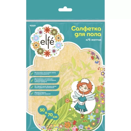 Салфетка для пола х/б желтая 500х700 мм ТМ Elfe 92329 купить в Магнитогорске