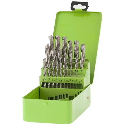 Набор сверл по металлу 1-13 мм 25 шт HSS в металлической коробке Сибртех 72379 купить в Магнитогорске