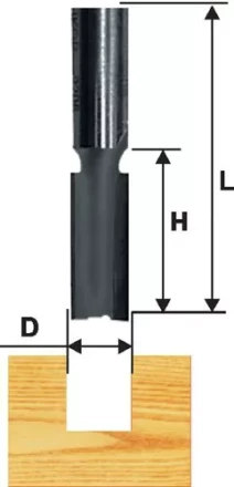 Фреза пазовая прямая ф6x16мм хв 8мм ДСП 28006 купить в Магнитогорске