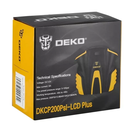 Насос автомобильный цифровой DEKO DKCP200Psi-LCD Plus, 065-0796 купить в Магнитогорске