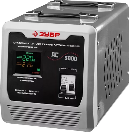 ЗУБР 5000ВА, 5 кВт, автоматический стабилизатор напряжения, Профессионал (59380-5) купить в Магнитогорске