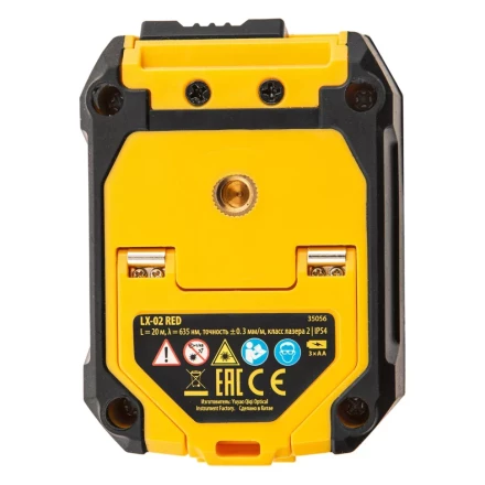 Лазерный уровень LX 02 Red, 20 м, 635 нм, резьба 1/4&quot; Denzel 35056 купить в Магнитогорске