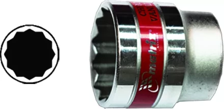 Головка торцевая 11 мм 12-гранная CrV под квадрат 1/2&quot; хромированная  MATRIX MASTER 13682 купить в Магнитогорске