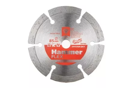 Круг алмазный HAMMER 206-236  Ф10х85мм сегментый по кирпичу купить в Магнитогорске